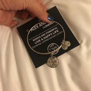 Alex and Ani Silver Live A Happy Life